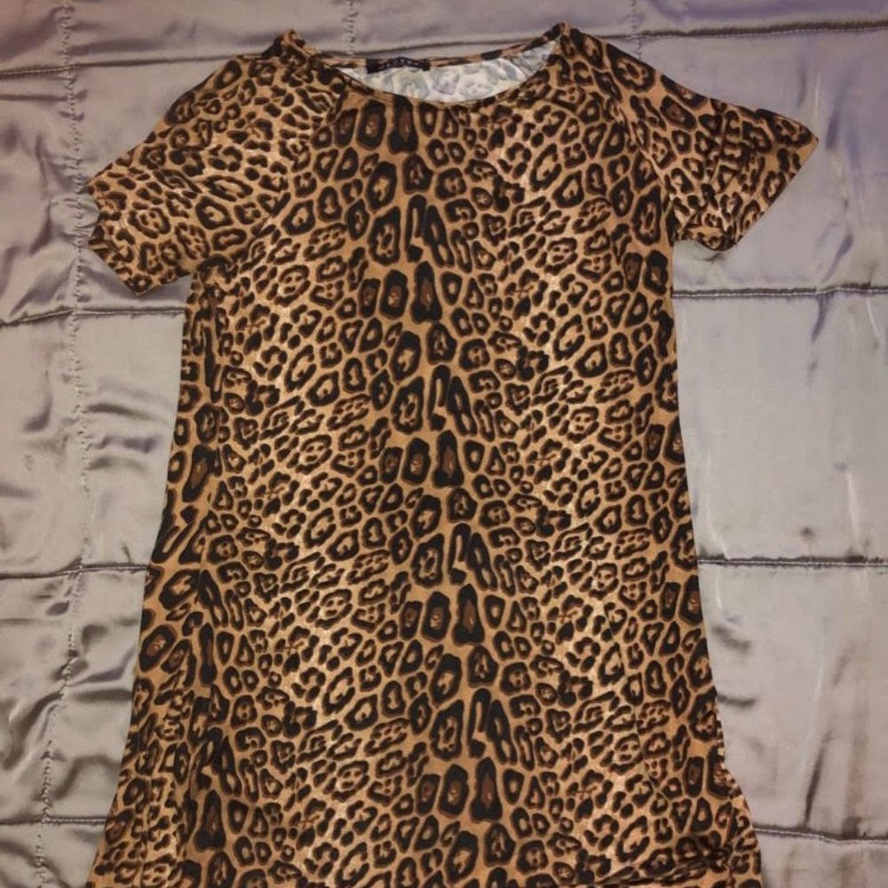 cheetah t-shirt dress